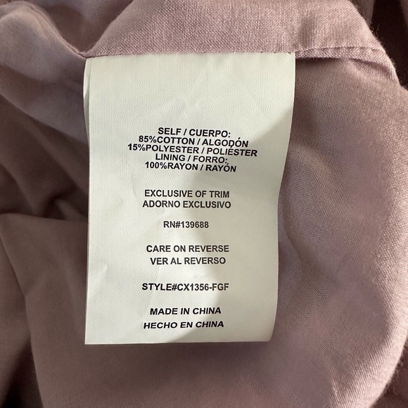 NWT Coco + Jaimeson Sleeveless Dusty Rose Pinstripe Snap Front Romper Large - Picture 8 of 9